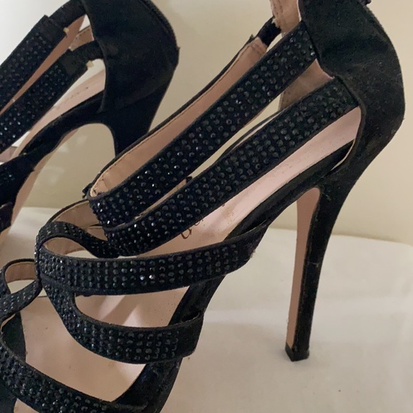 Cathy Jean Black Rhinestone Heels - Picture 4 of 5